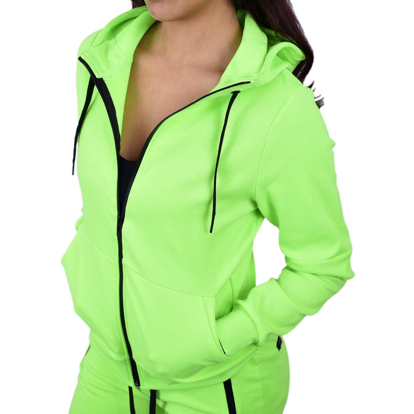 Women's Tech Fleece Tracksuit - Neon Green