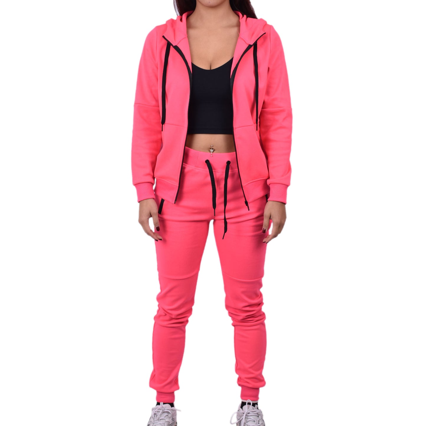 Women's Tech Fleece Tracksuit - Neon Pink