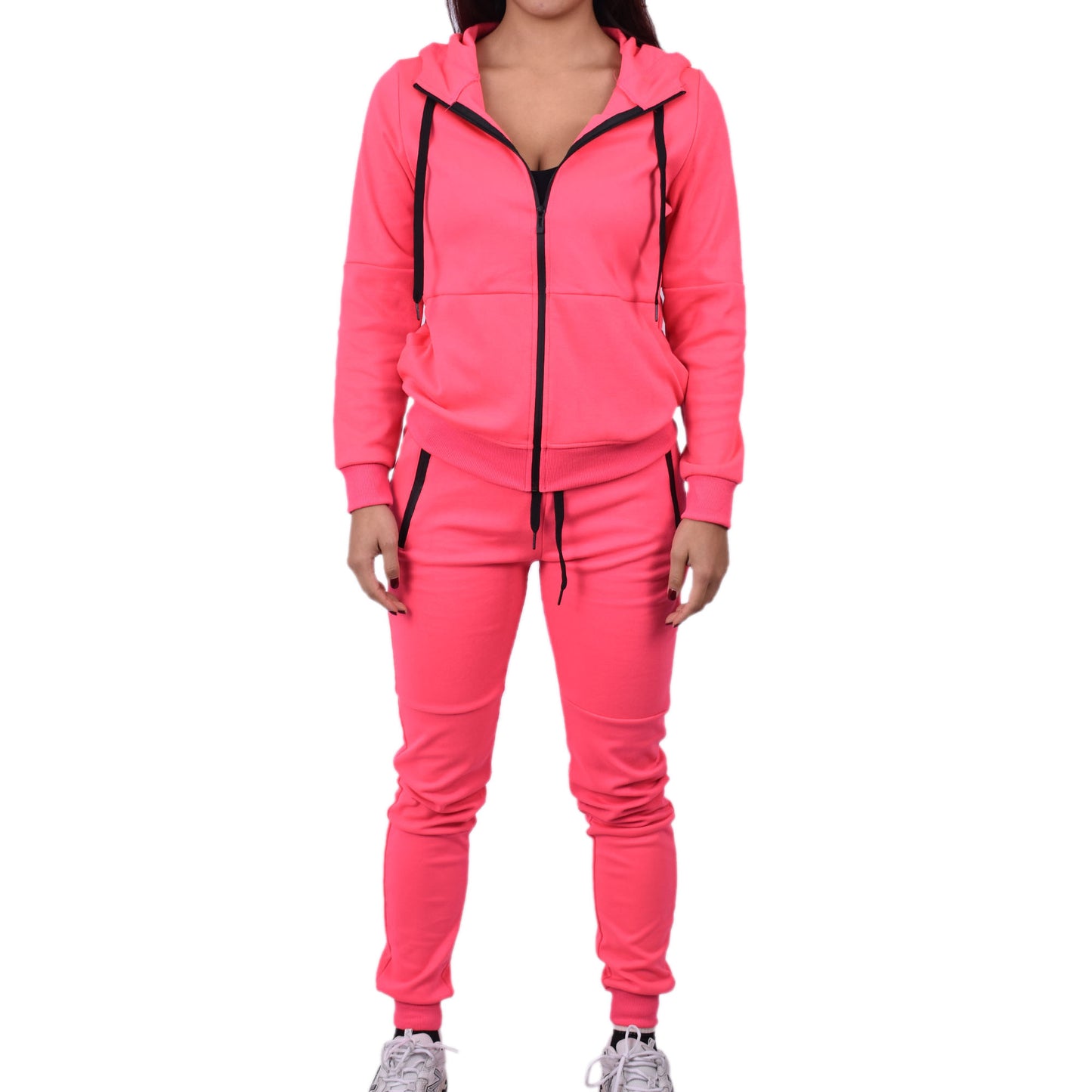 Women's Tech Fleece Tracksuit - Neon Pink