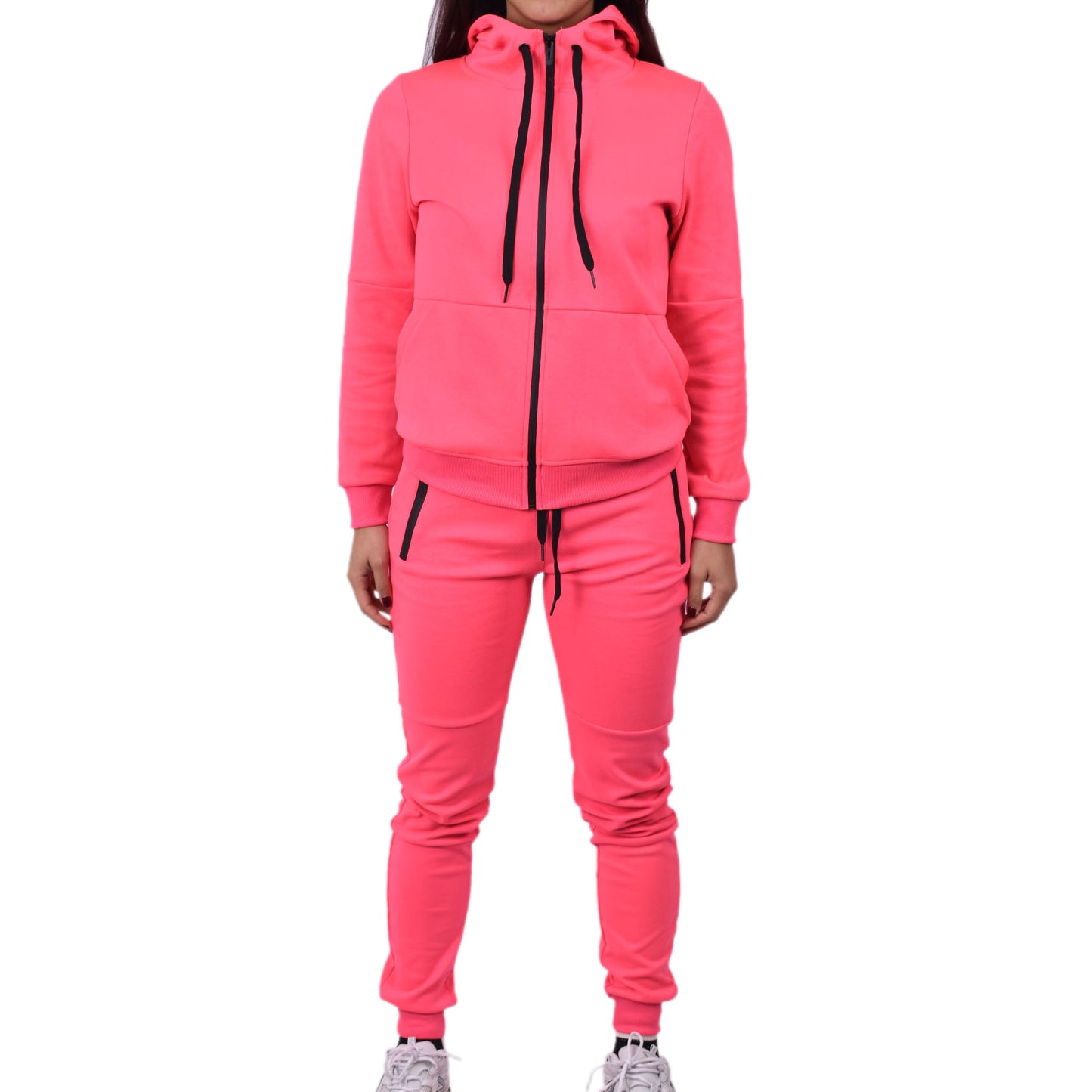 Women's Tech Fleece Tracksuit - Neon Pink