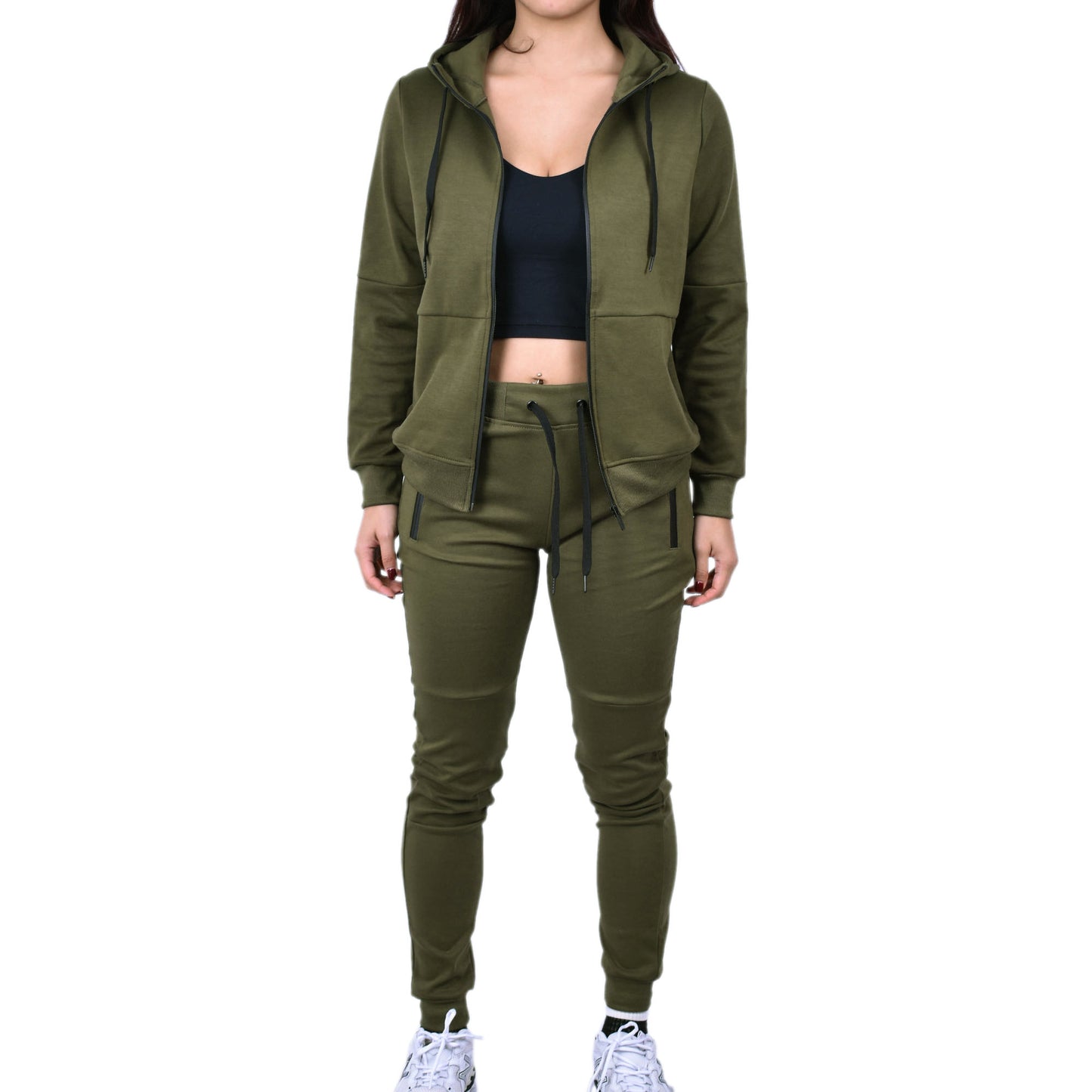 Women's Tech Fleece Tracksuit - Olive