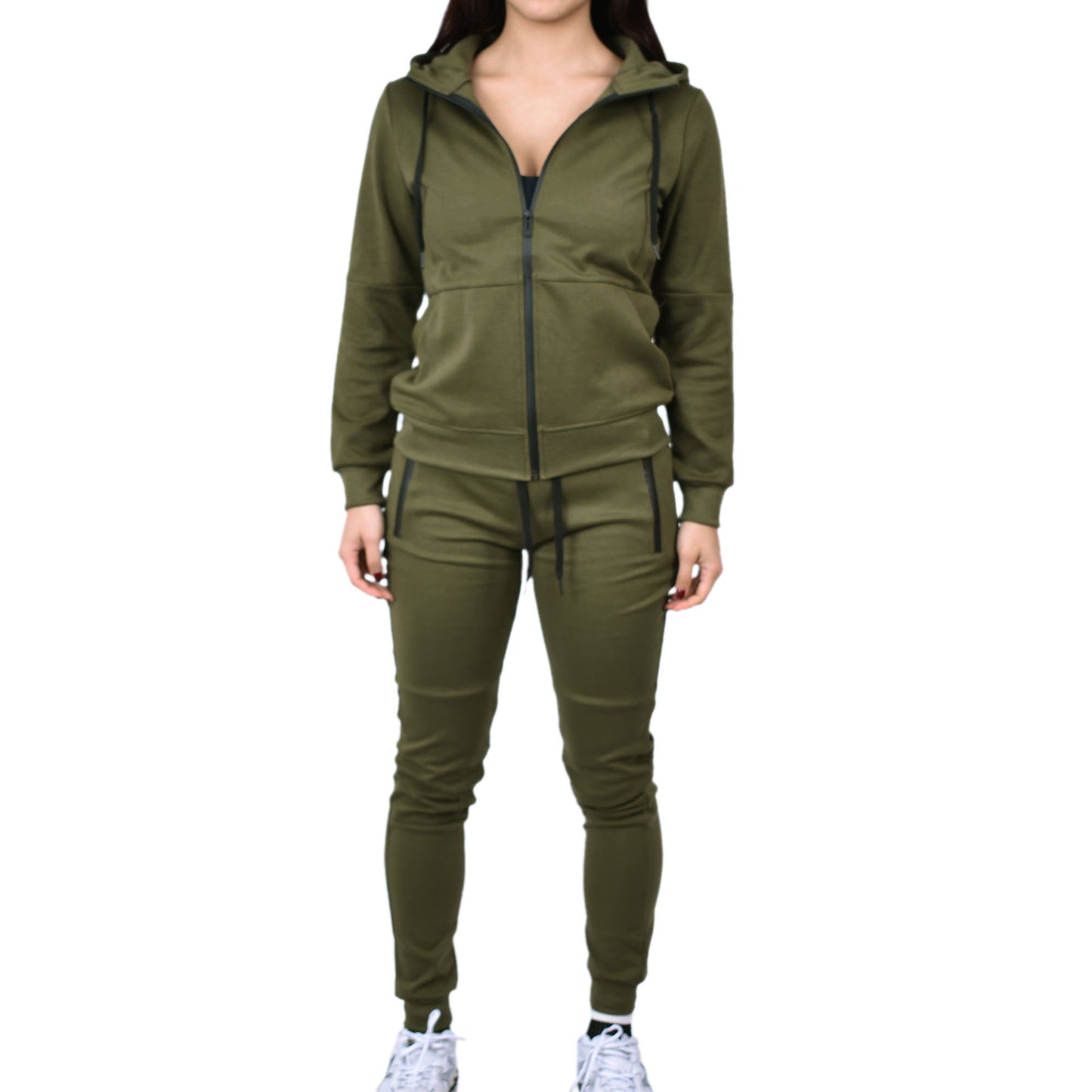 Women's Tech Fleece Tracksuit - Olive