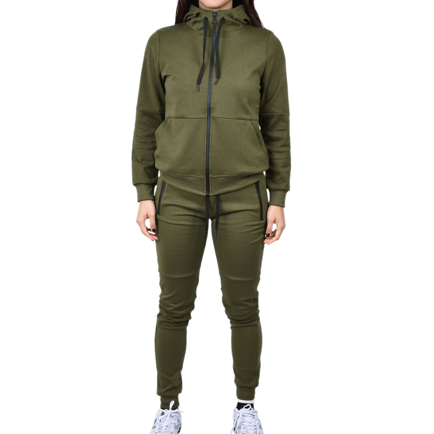 Women's Tech Fleece Tracksuit - Olive
