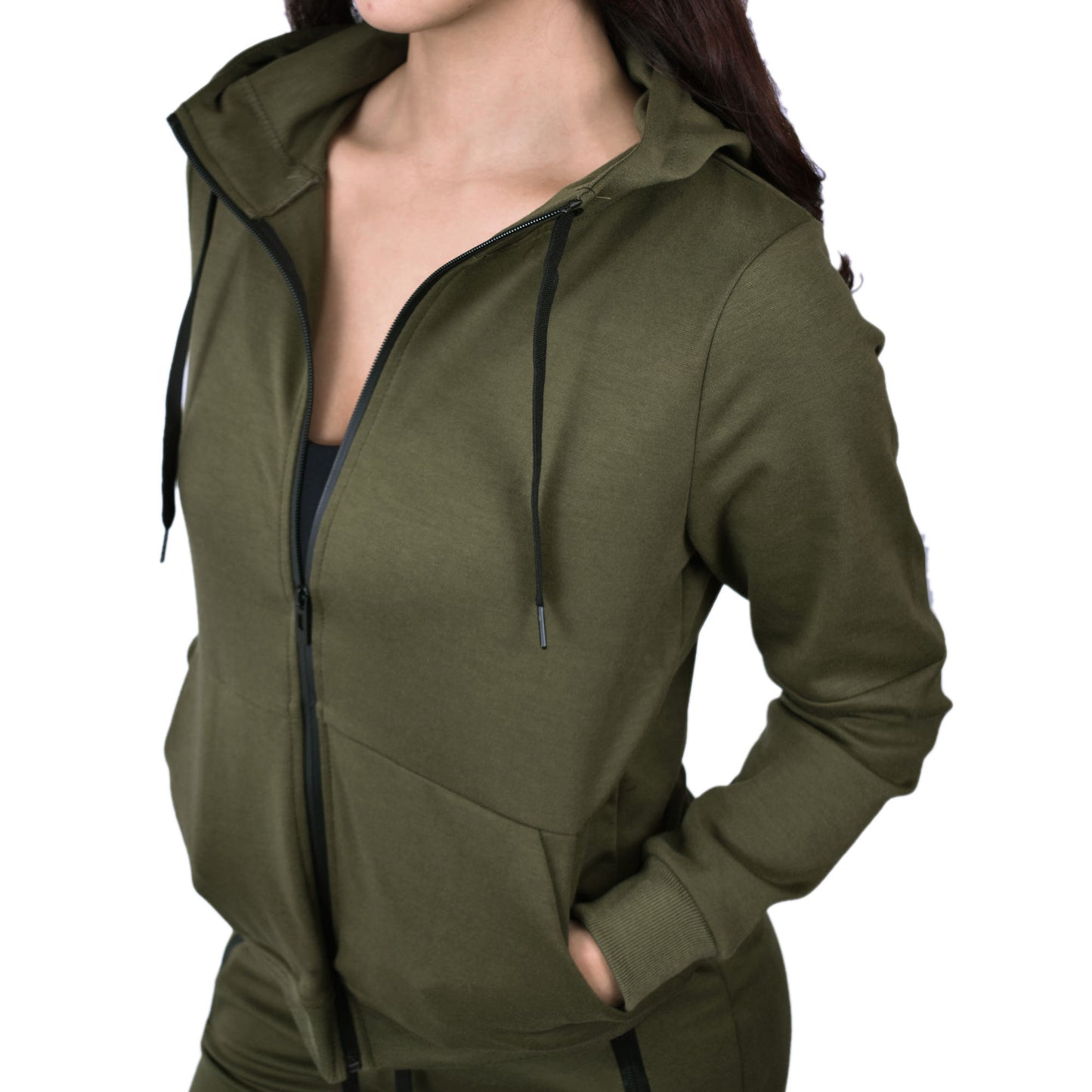 Women's Tech Fleece Tracksuit - Olive