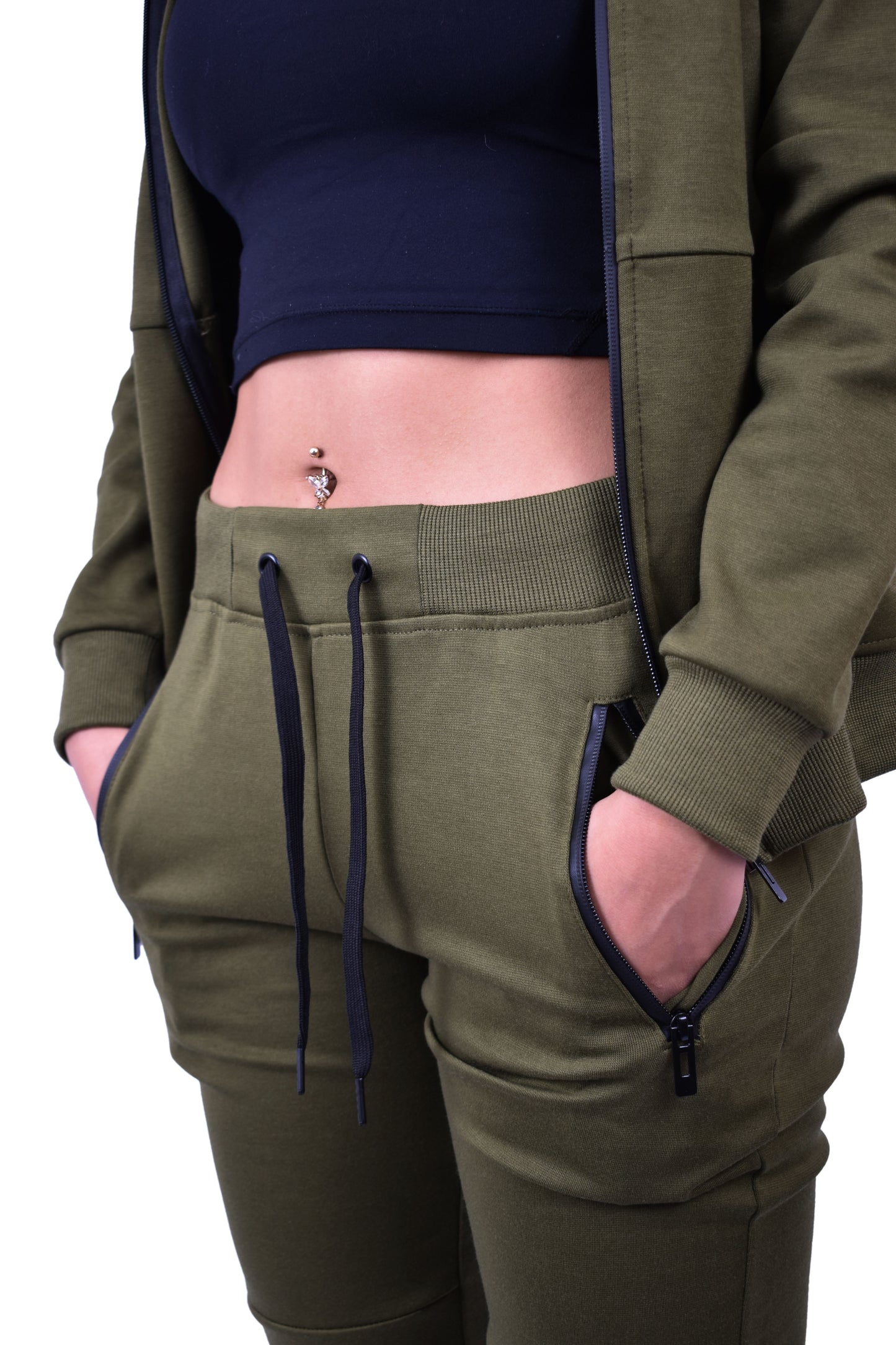 Women's Tech Fleece Tracksuit - Olive