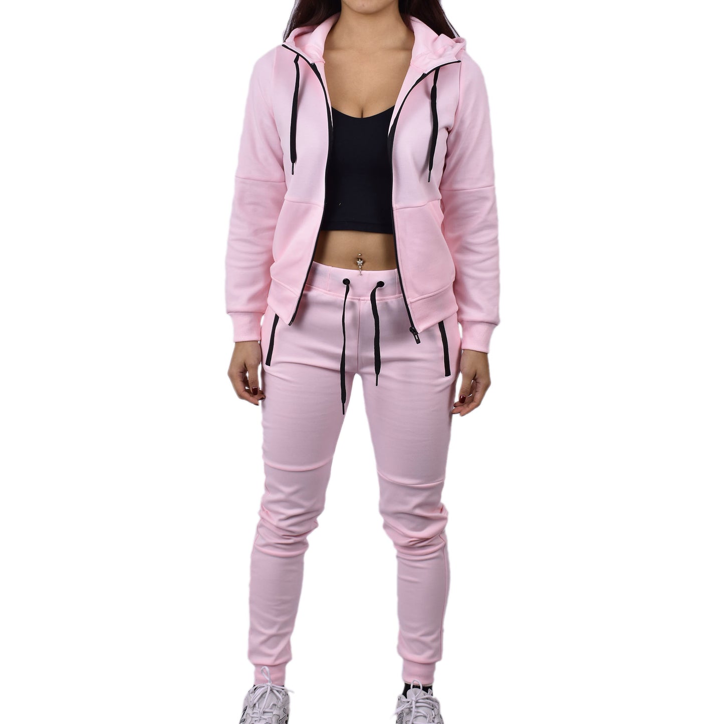 Women's Tech Fleece Tracksuit - Pale Pink