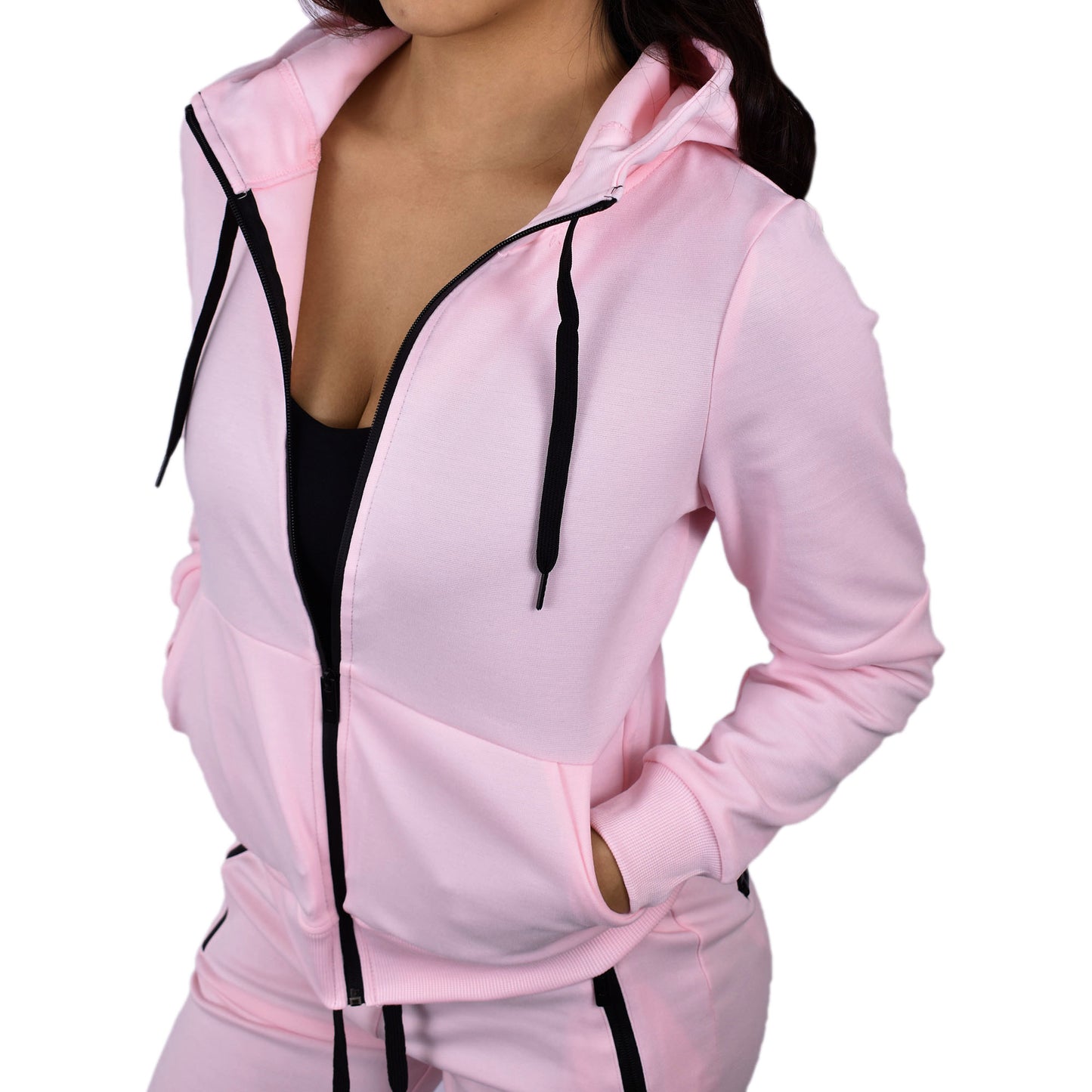 Women's Tech Fleece Tracksuit - Pale Pink