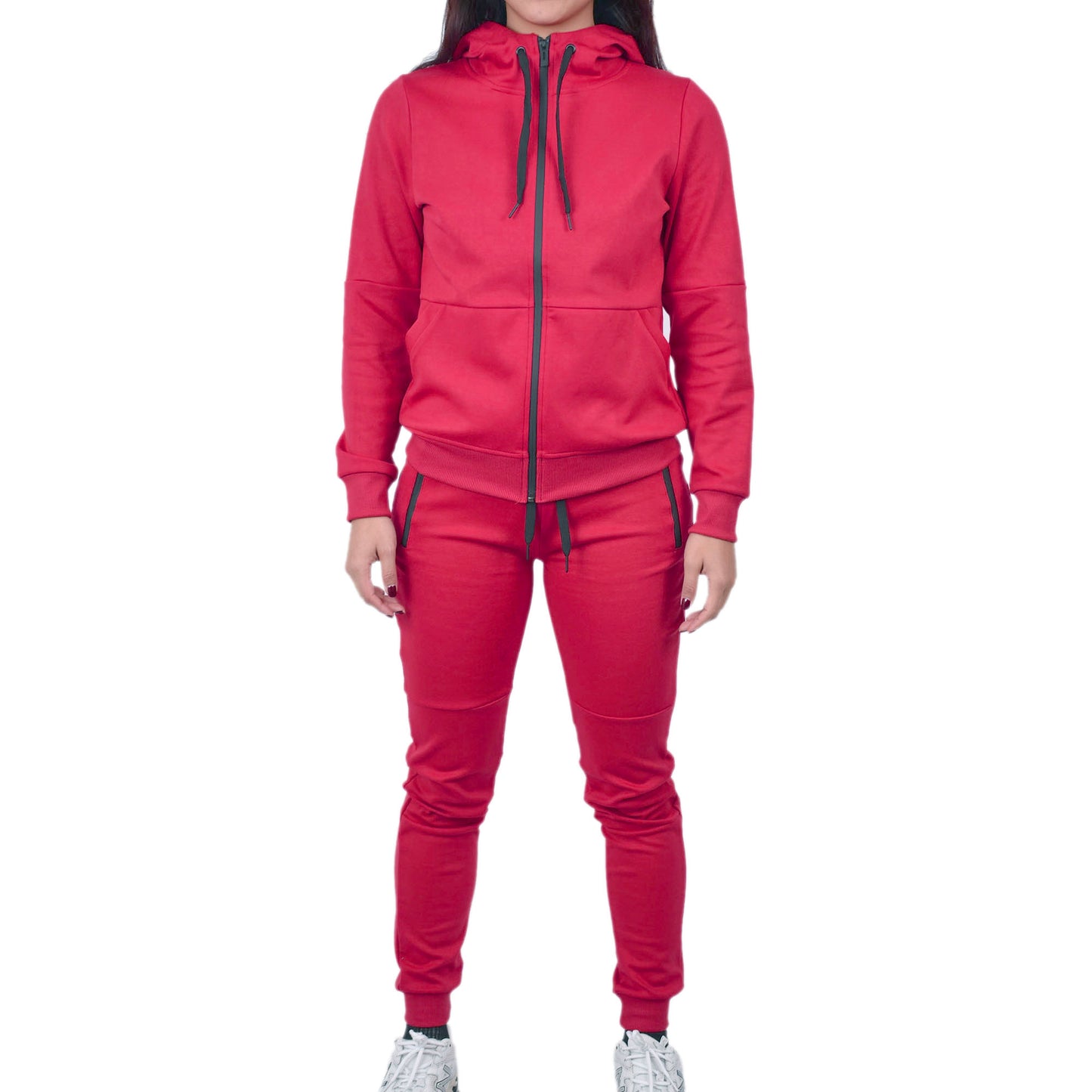 Women's Tech Fleece Tracksuit - Red