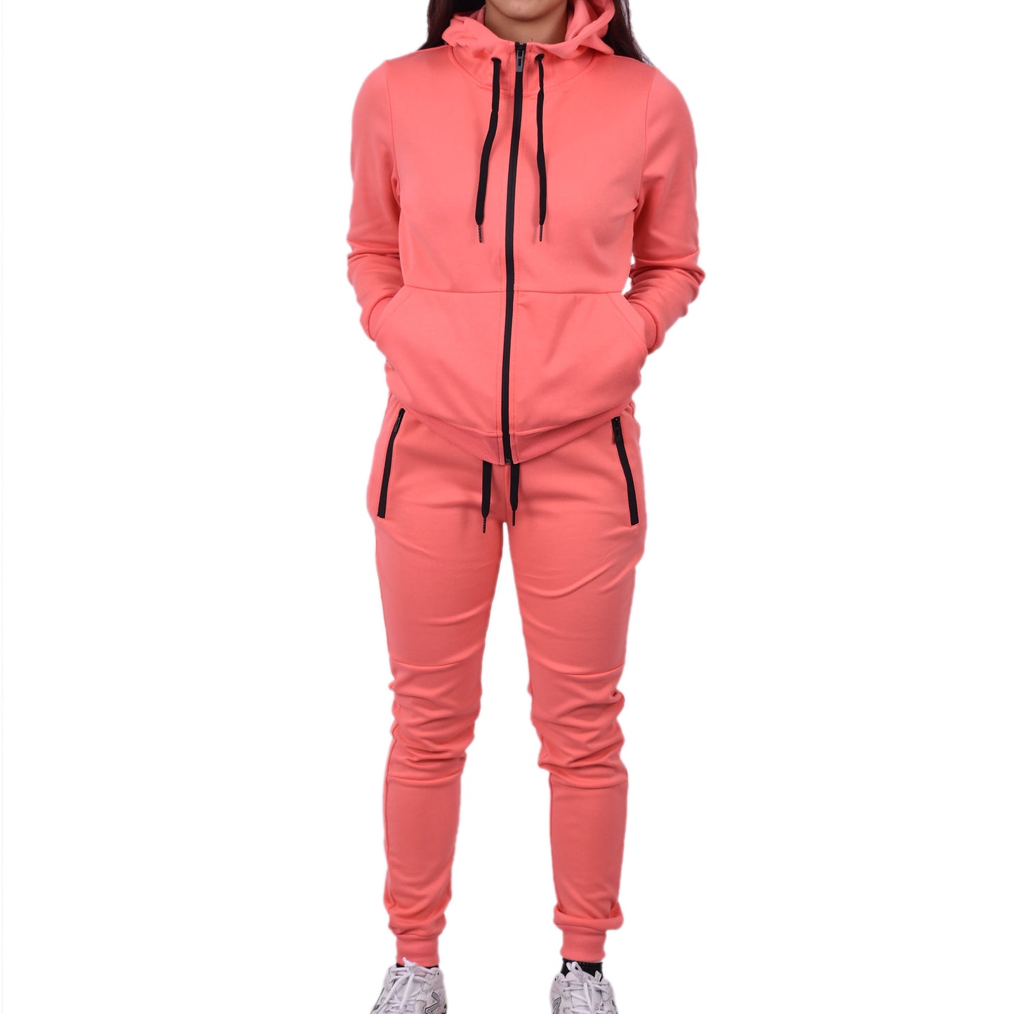 Women's Tech Fleece Tracksuit - Salmon