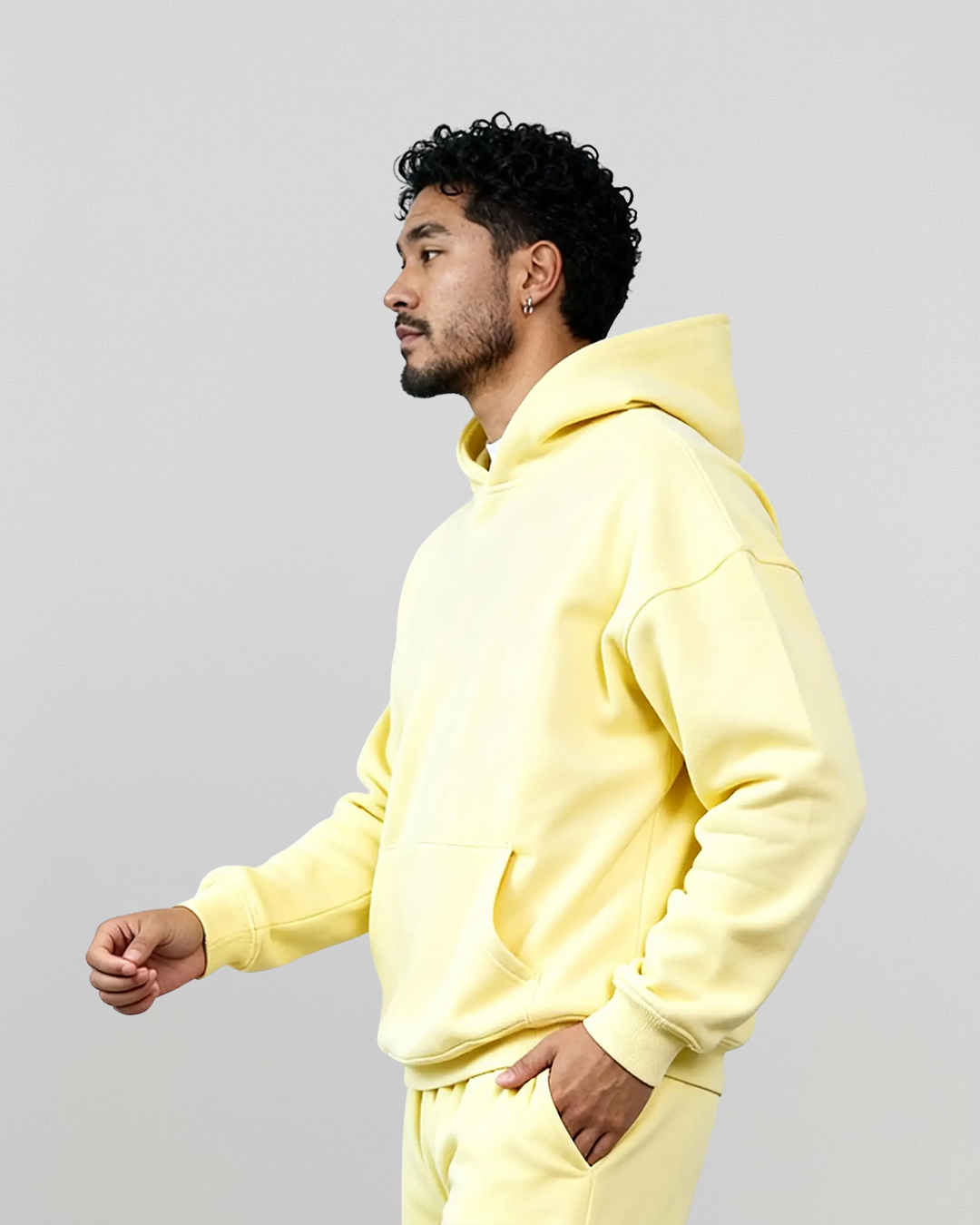 Cotton Fleece Set - Yellow - Cream