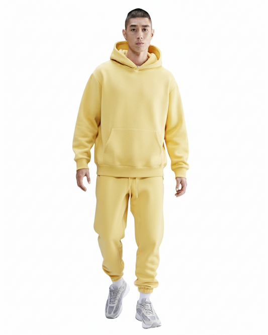 Cotton Fleece Set - Yellow - Cream