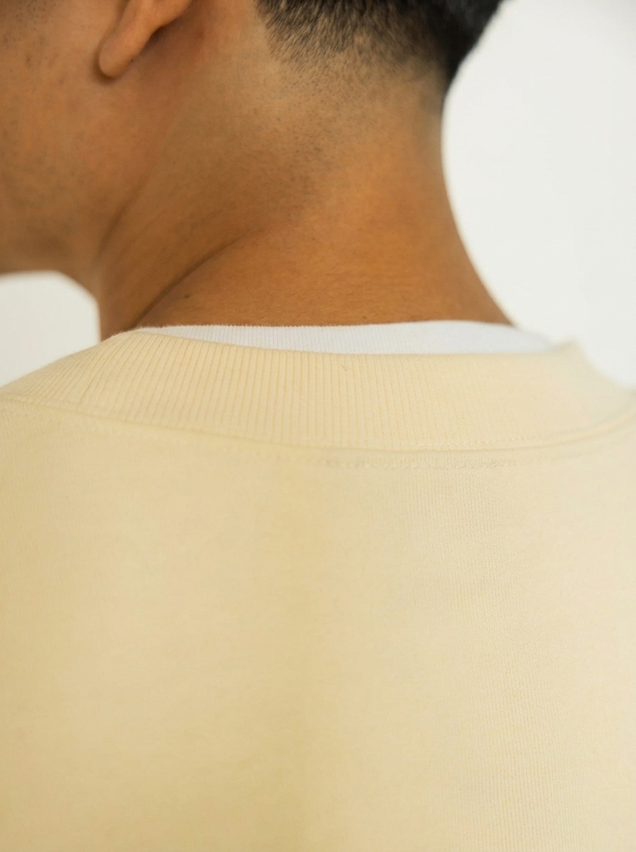 French Terry Crewneck Sweatshirt - Butter Milk
