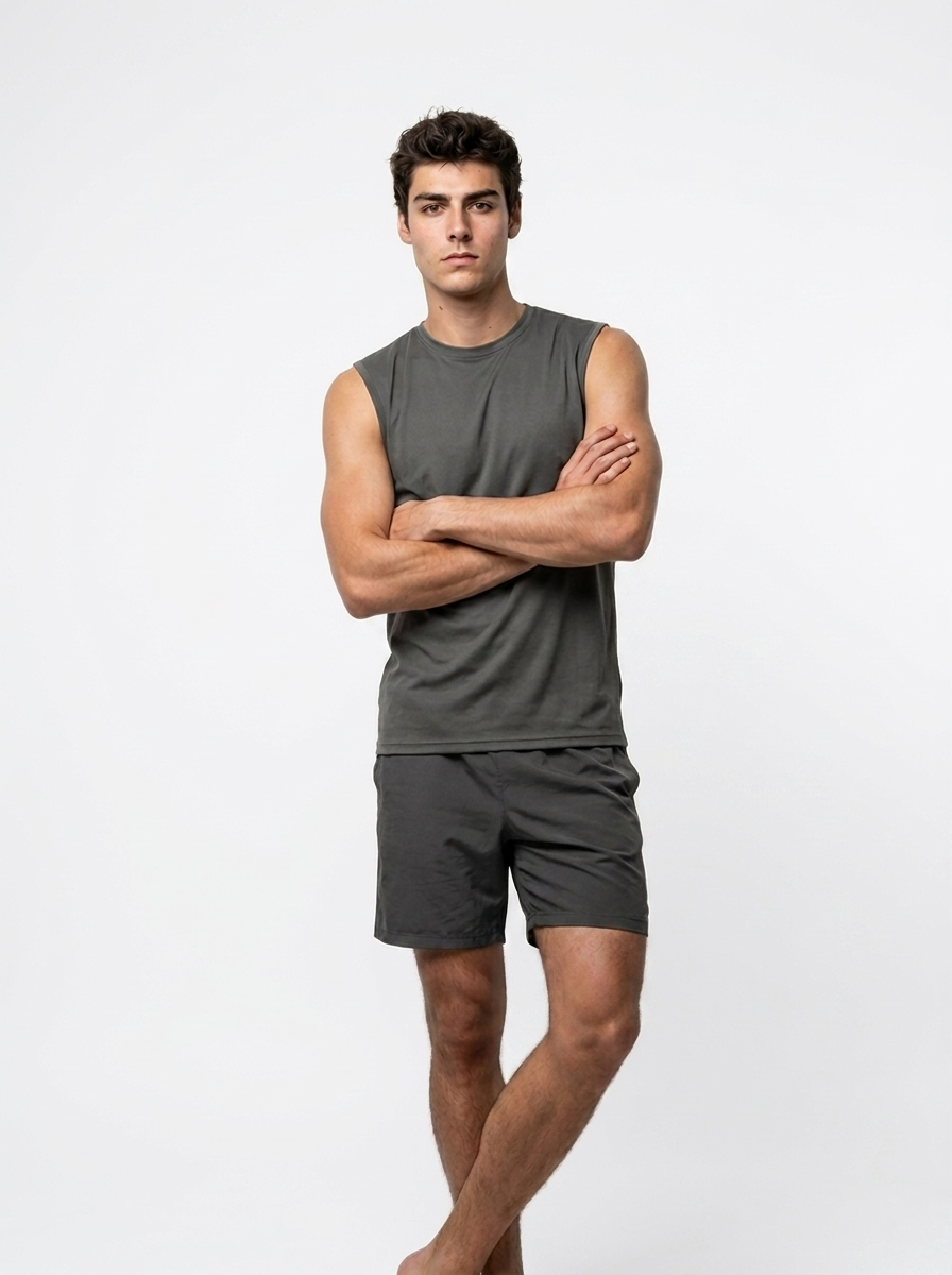 Canvas Muscle Tee - Dark Grey