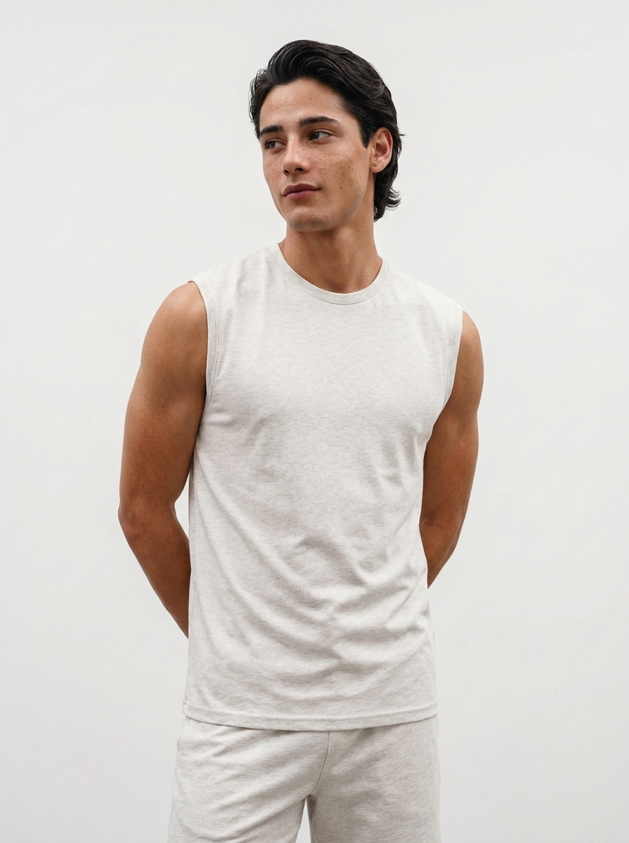 Canvas Muscle Tee - Light Oatmeal