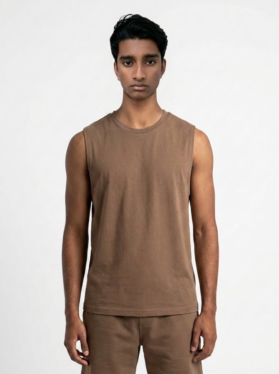 Canvas Muscle Tee - Mocha