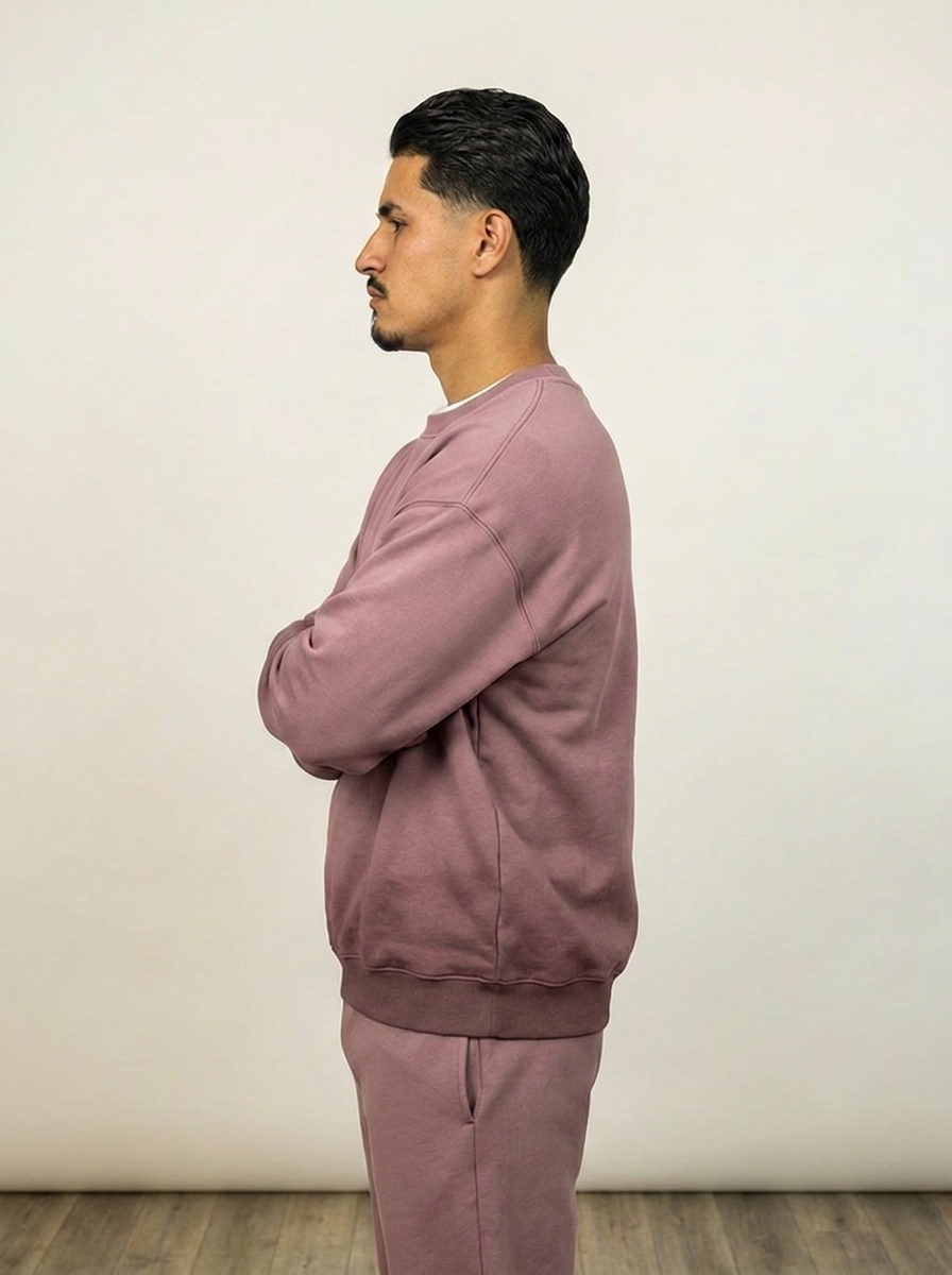 French Terry Crewneck Sweatshirt - Shadow Purple