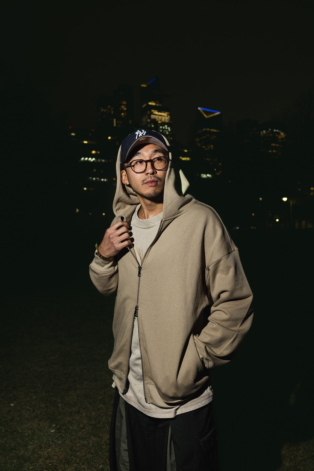 FRENCH TERRY DOUBLE ZIP UP HOODIES