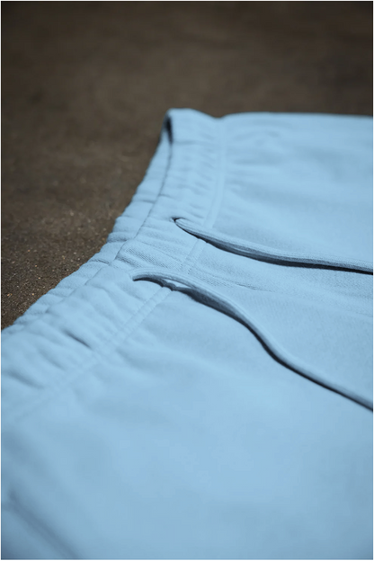 Canvas Fleece Shorts - Smokey Blue