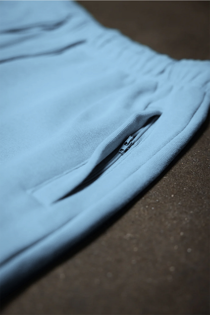 Canvas Fleece Shorts - Smokey Blue