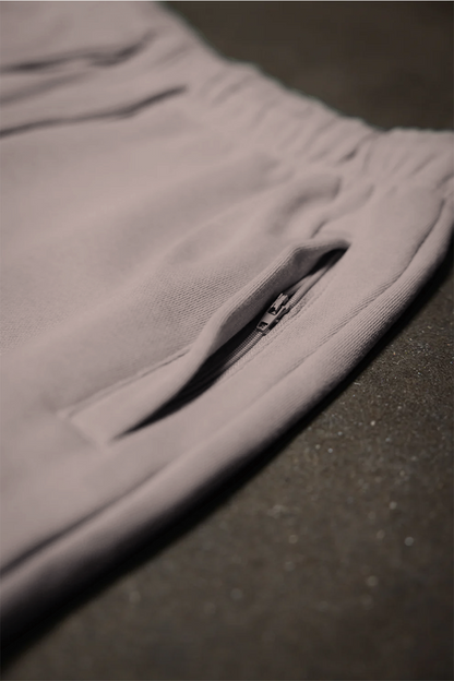 Canvas Fleece Shorts - Khaki