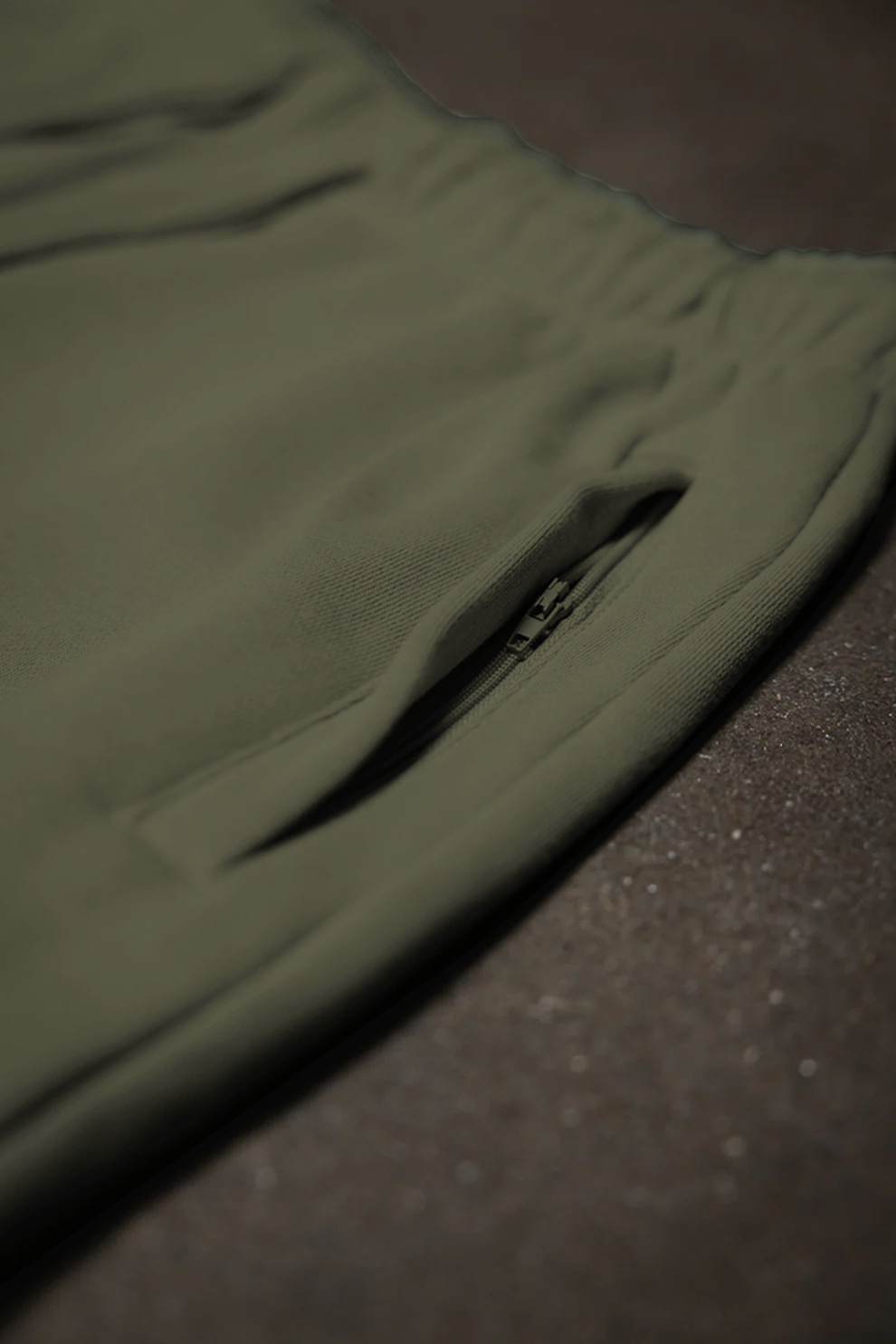 Canvas Fleece Shorts - Olive