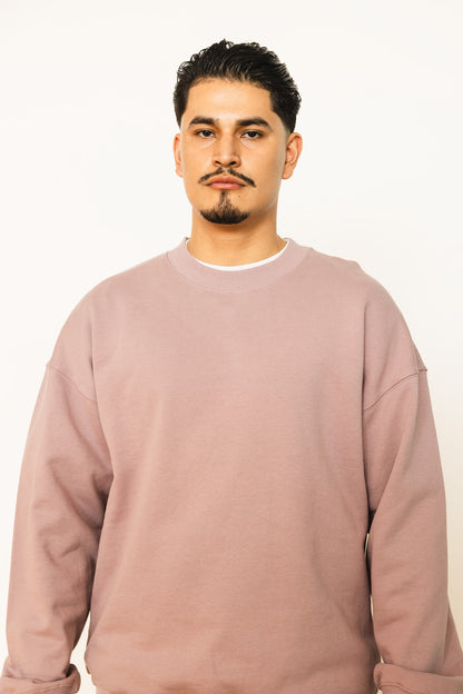 French Terry Crewneck Sweatshirt  - Shadow Purple