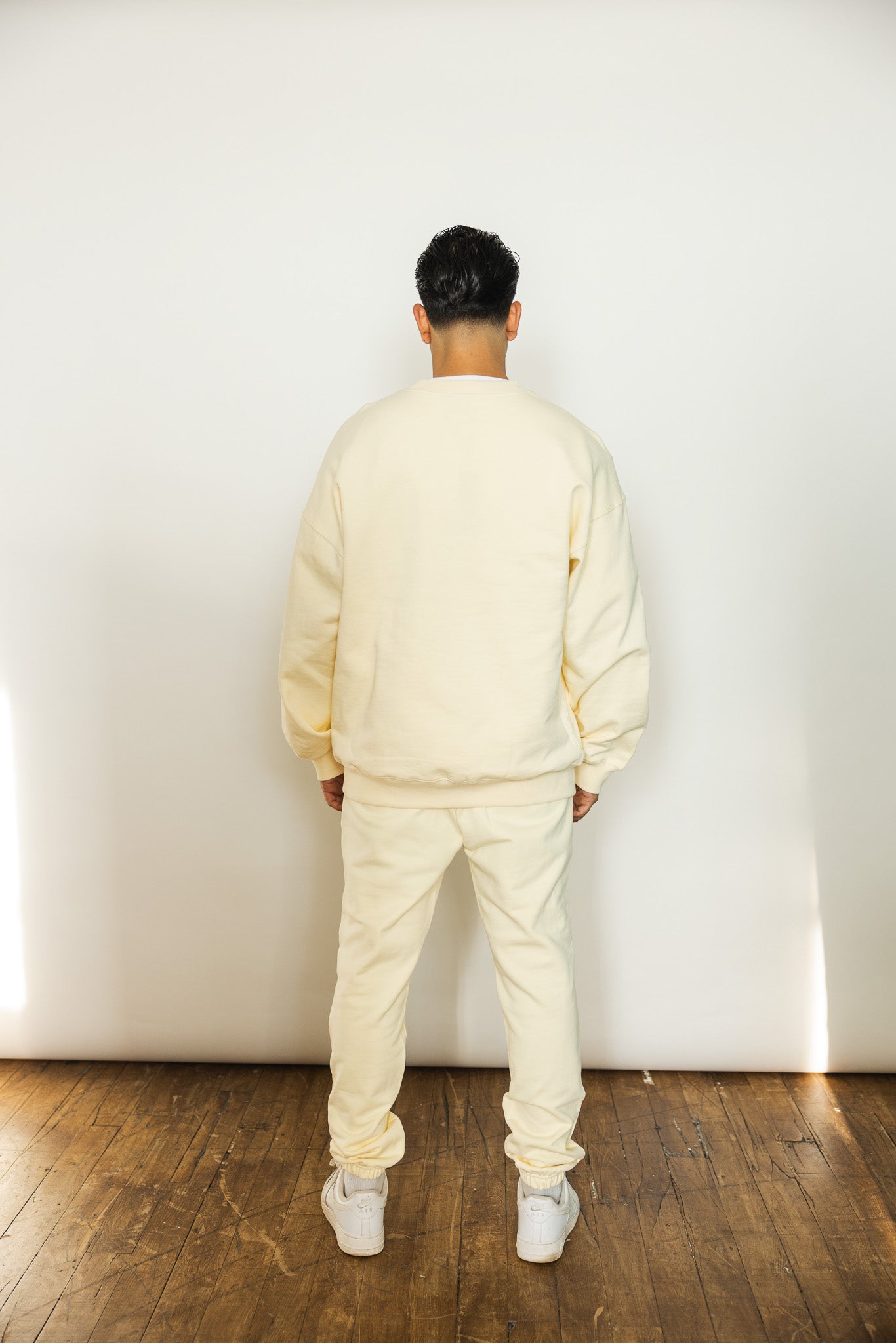 French Terry Crewneck Sweatshirt  - Butter Milk