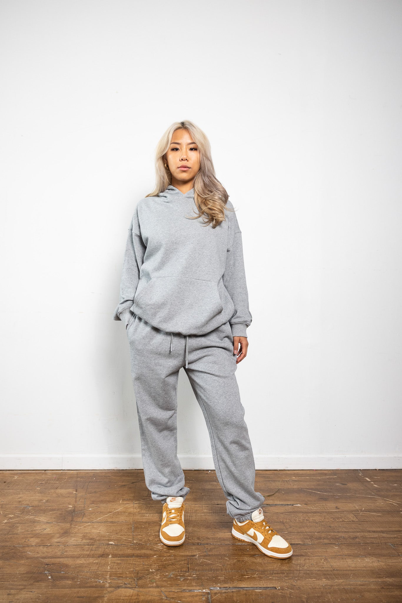 French Terry Hoodie - Heather Gray