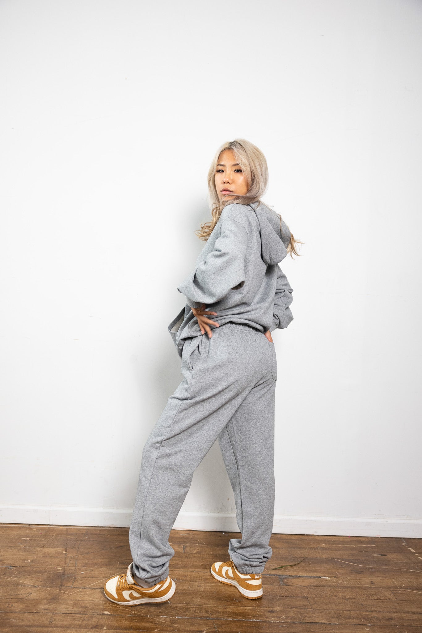 French Terry Joggers - Heather Grey