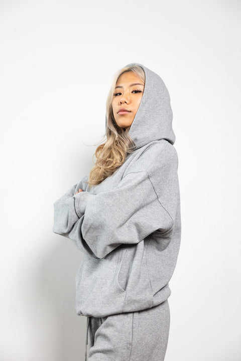 French Terry Hoodie - Heather Gray