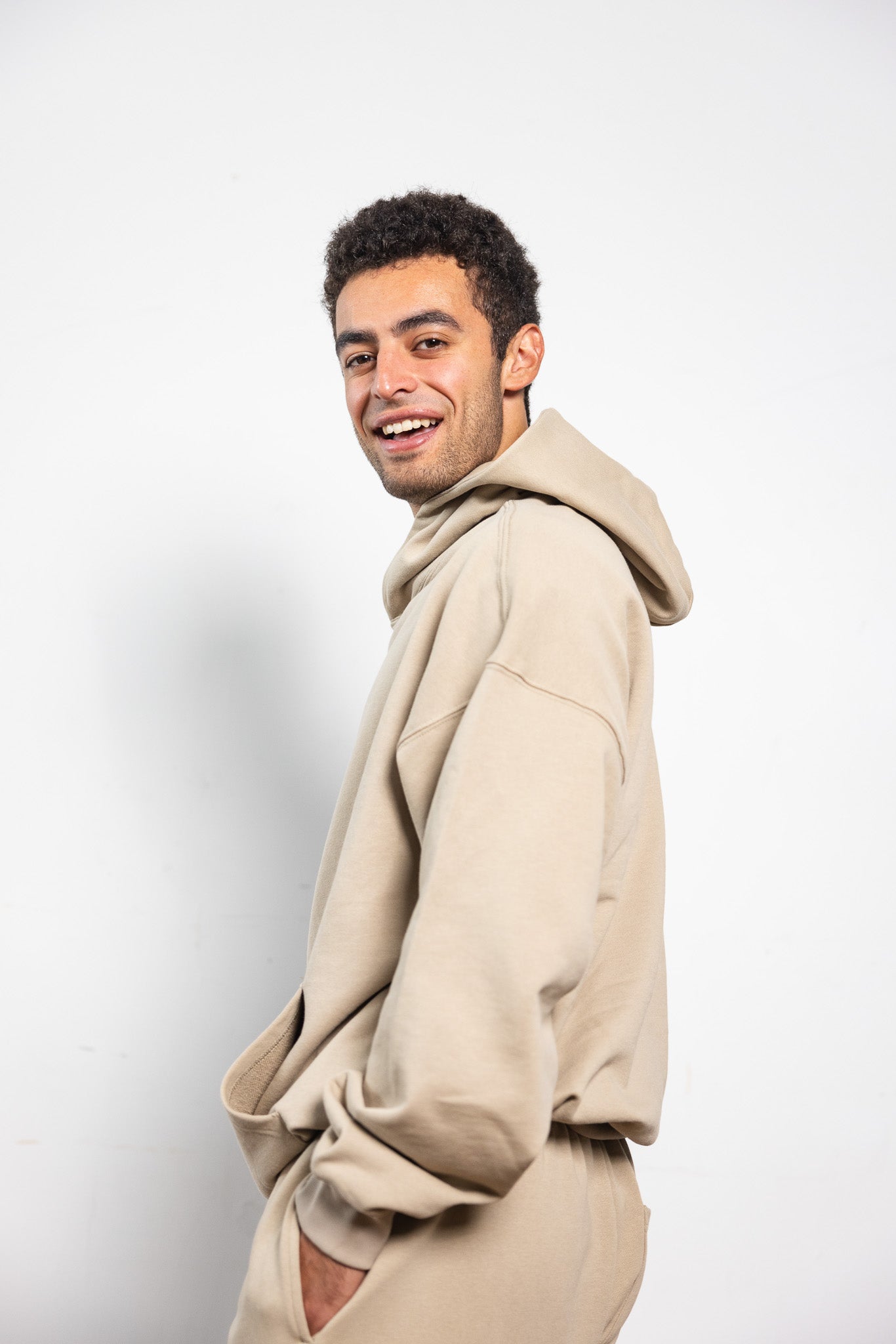 French Terry Hoodie - Khaki