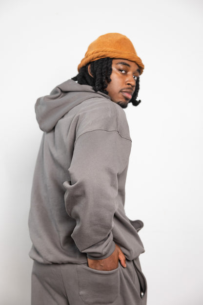 French Terry Hoodie - Dark Grey