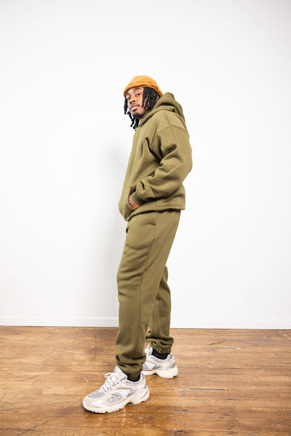 Cotton Fleece Set - Olive