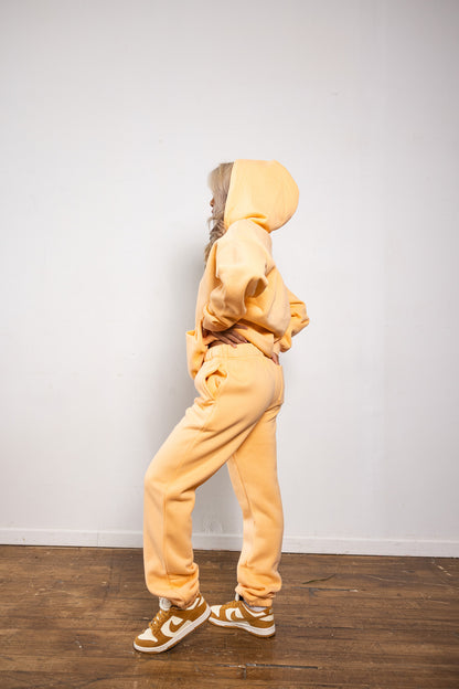 Cotton Fleece Joggers - Peach Fuzz