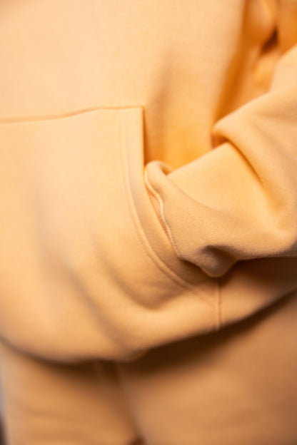 Cotton Fleece Hoodie - Peach Fuzz