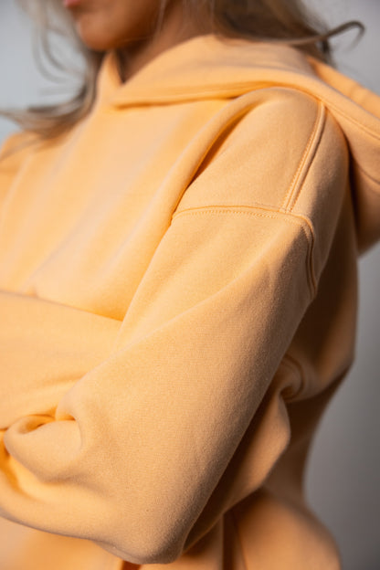 Cotton Fleece Hoodie - Peach Fuzz