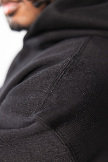 Cotton Fleece Hoodie - Jet Black