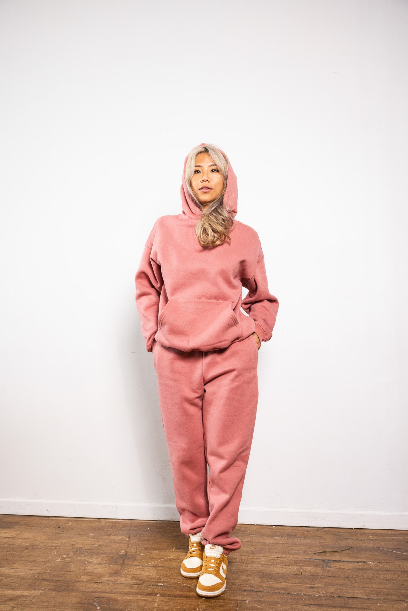 Cotton Fleece Set  - Rose Wine