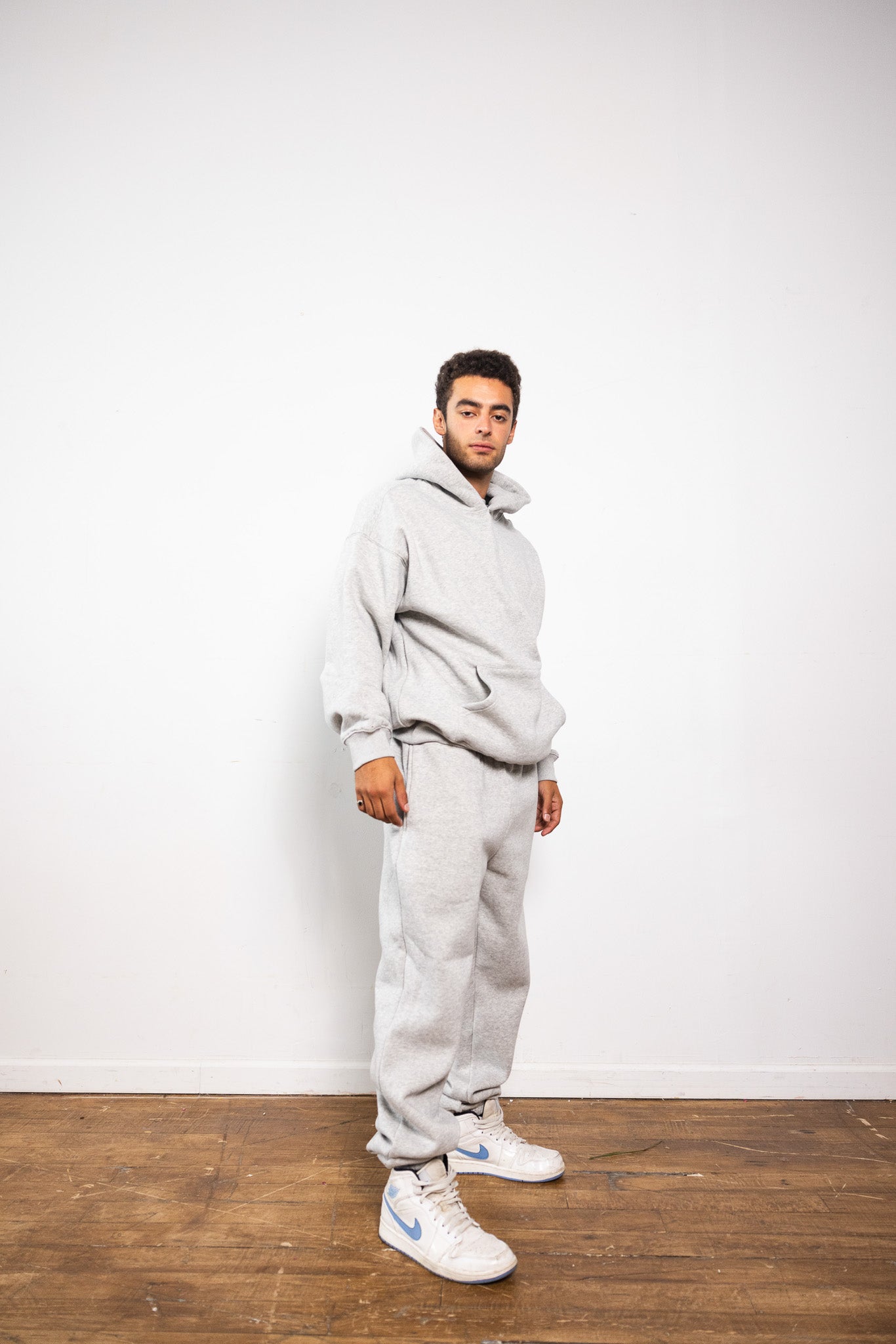 Cotton Fleece Joggers - Light Oatmeal