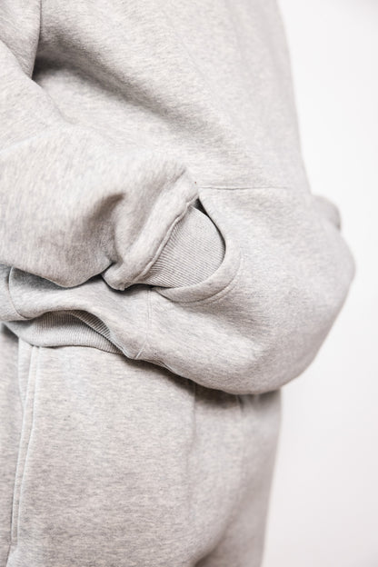 Cotton Fleece Hoodie - Light Oatmeal