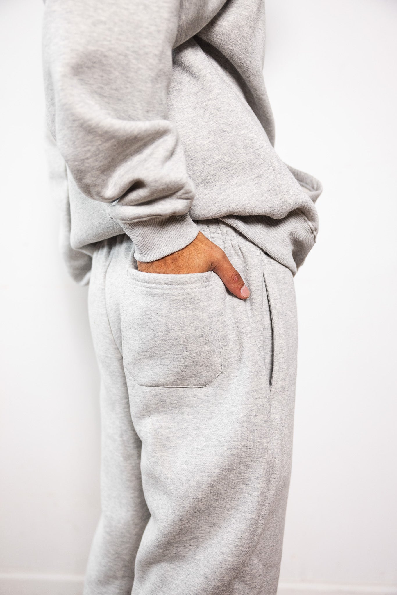 Cotton Fleece Joggers - Light Oatmeal