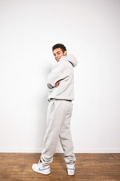 Cotton Fleece Joggers - Light Oatmeal