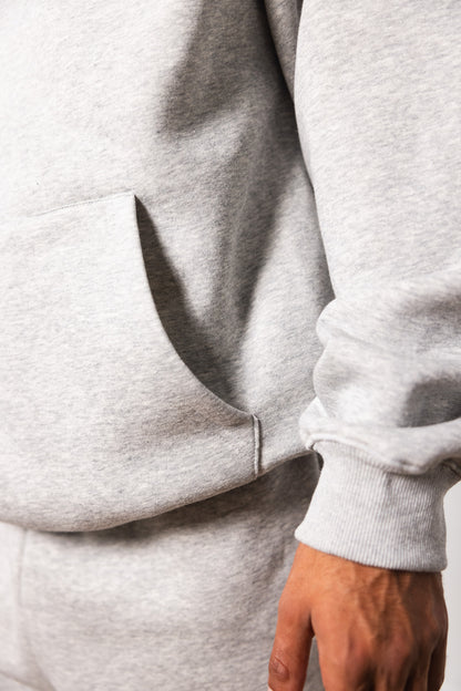 Cotton Fleece Hoodie - Light Oatmeal