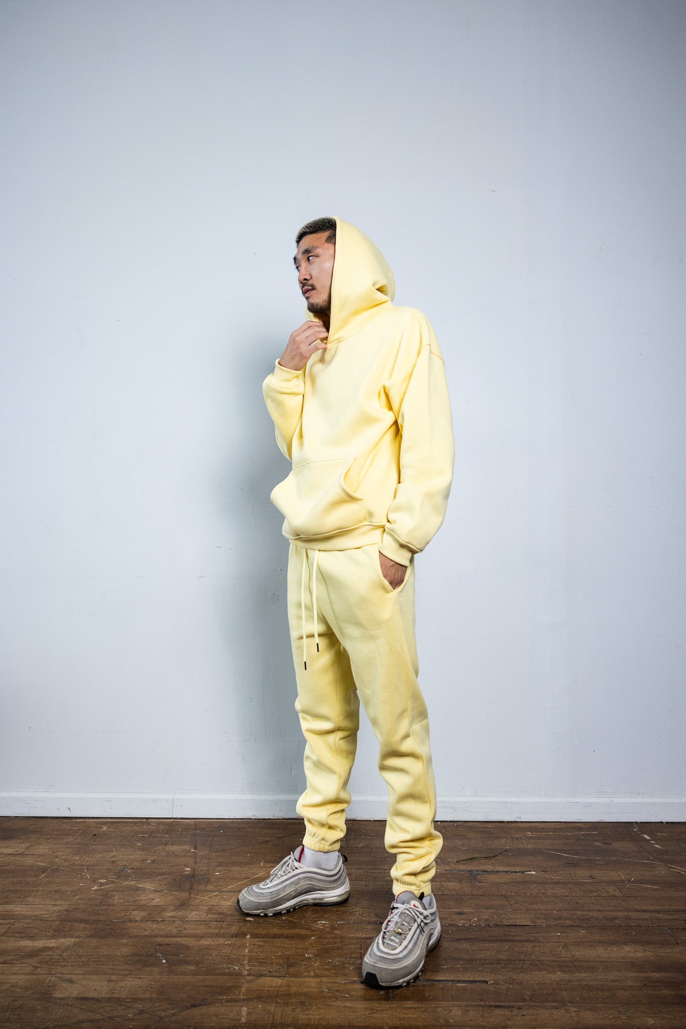 Cotton Fleece Set - Yellow - Cream