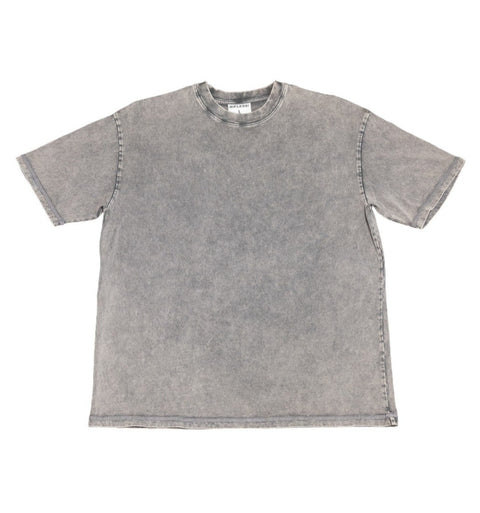 Drop Shoulder Mineral Wash T-Shirt - Ash Grey