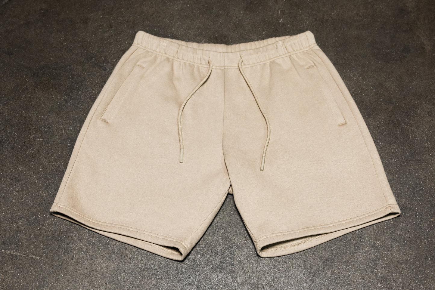 Canvas Fleece Shorts - Khaki