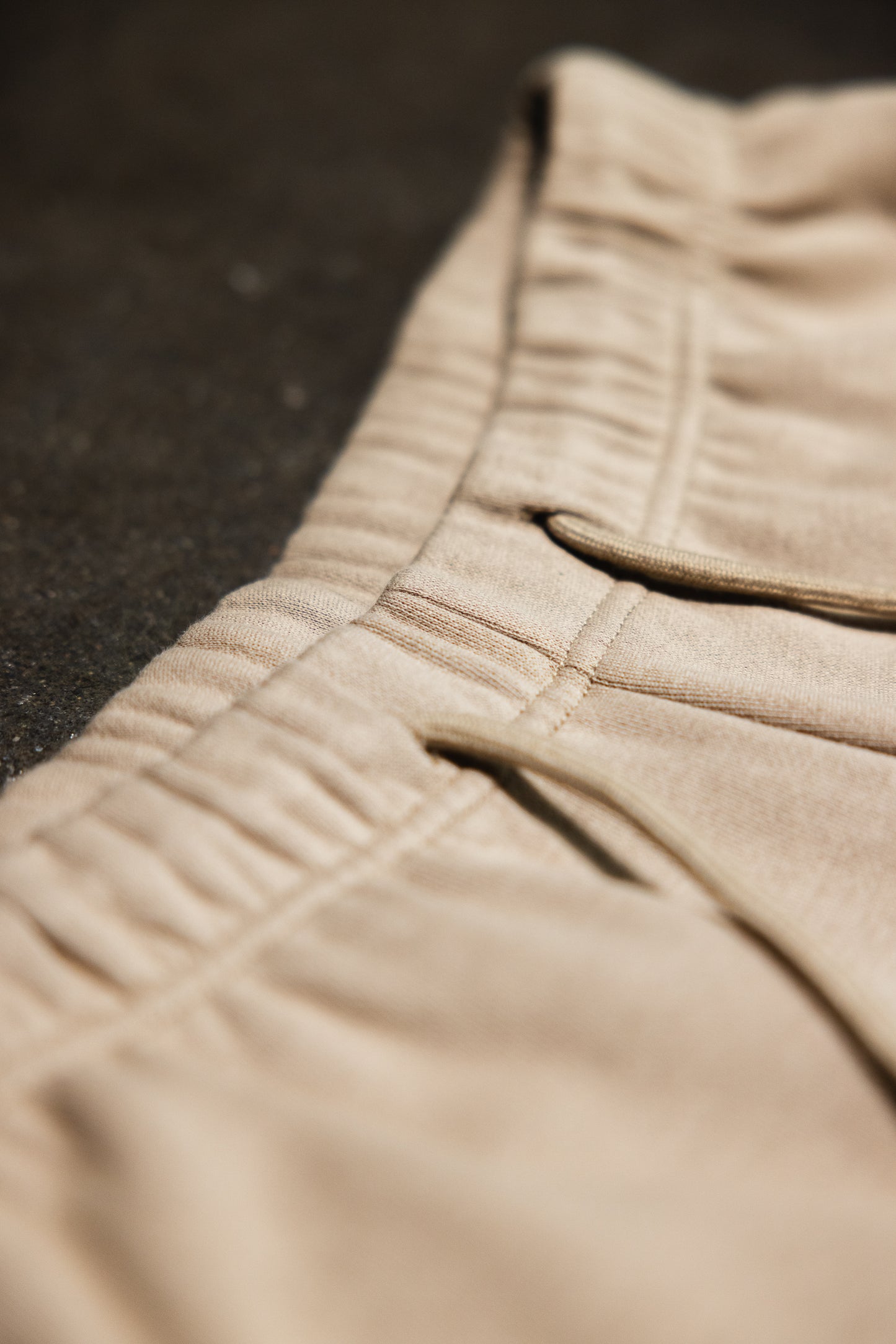 Canvas Fleece Shorts - Khaki