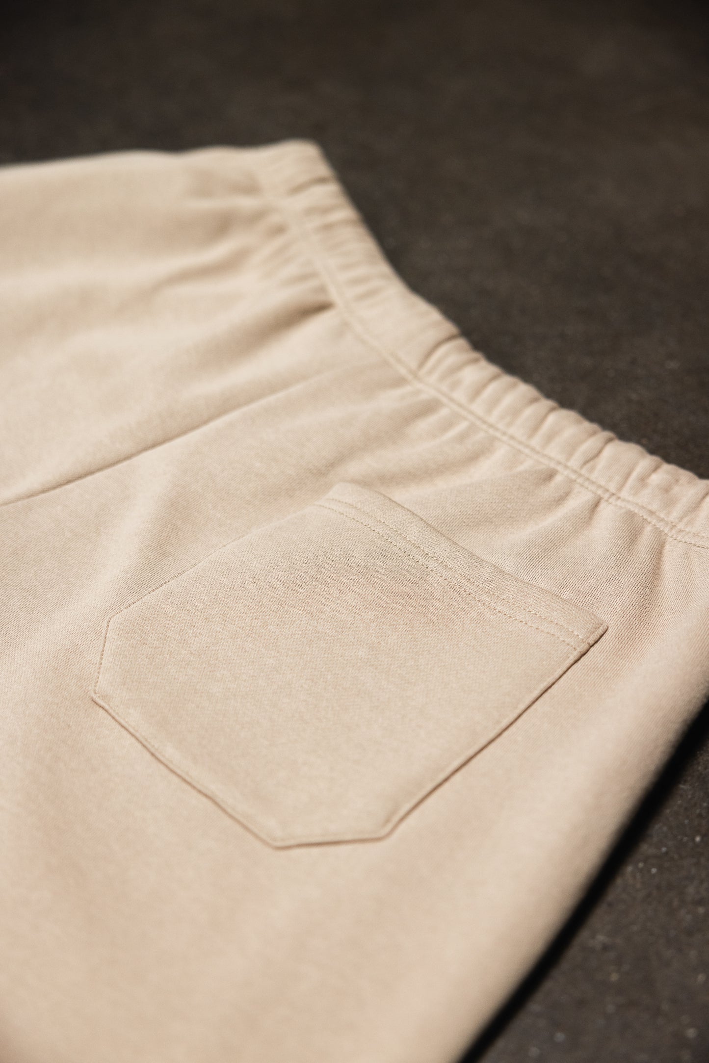 Canvas Fleece Shorts - Khaki