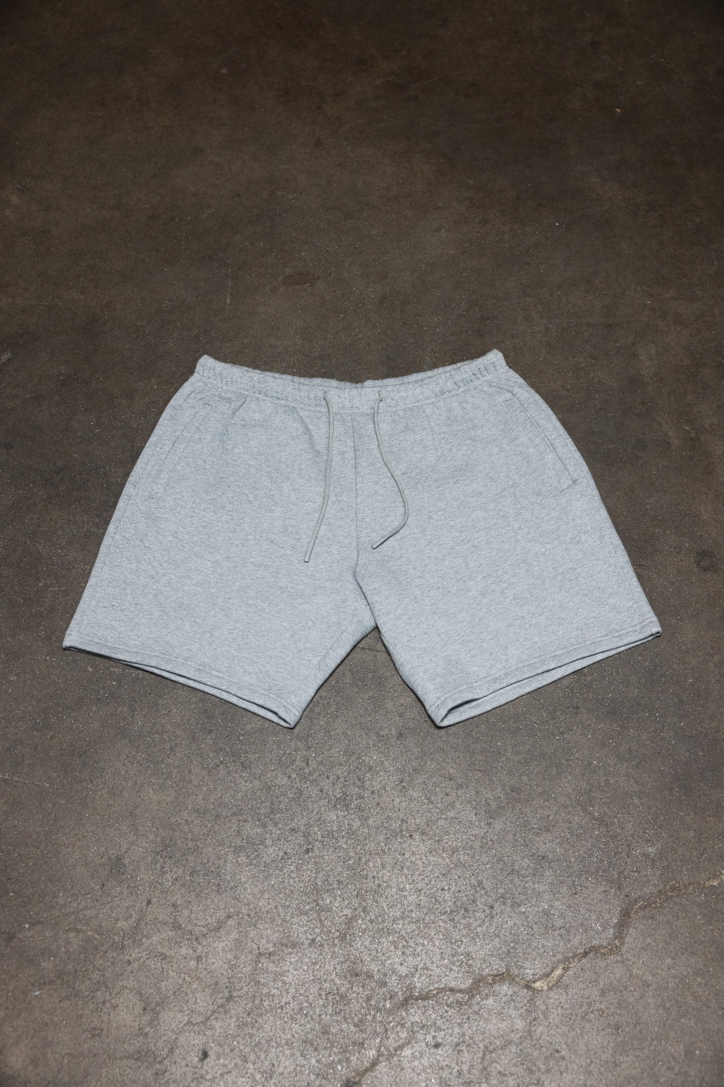 Canvas Fleece Shorts - Heather Grey