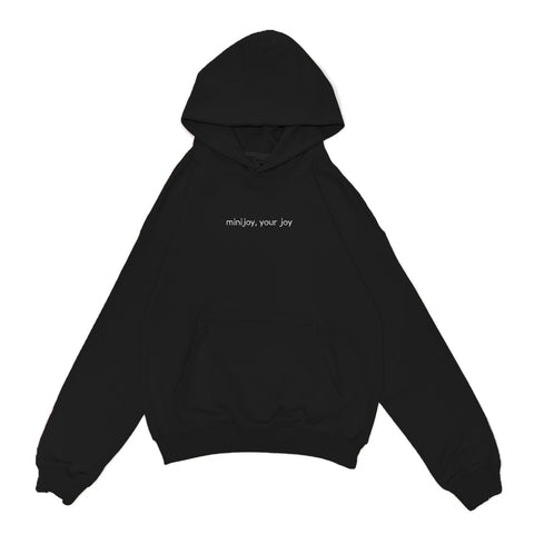 MINIJOY X RIFLESSI BLACK HOODIE FRENCH TERRY